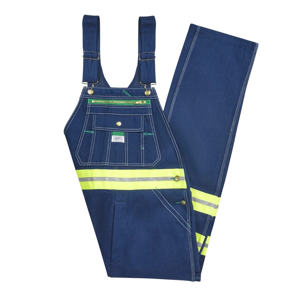 Uniform or Costume Liberty 48x32 Hi Vis Reflective Denim Workwear Bib Overalls